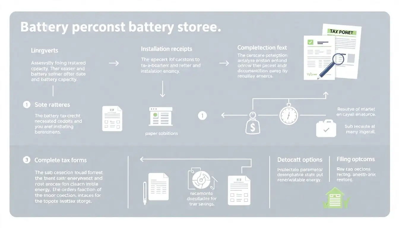 What is the process for claiming the tax credit for battery storage