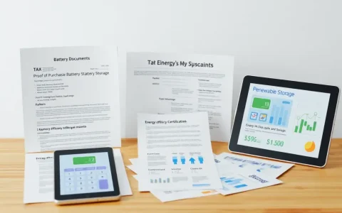 What documents are needed to claim the tax credit for battery storage