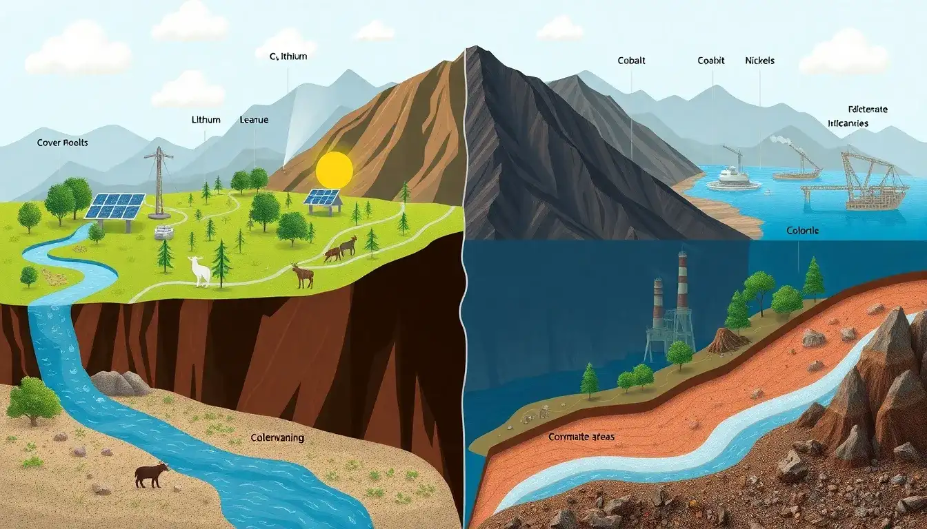 How does the mining process for different battery chemistries compare in terms of environmental impact