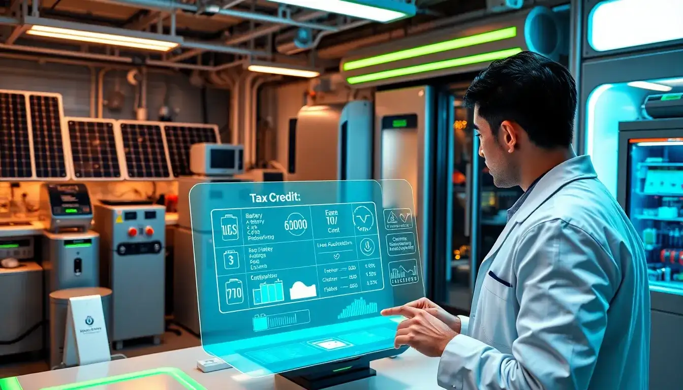 How do I verify if a battery model qualifies for the tax credit