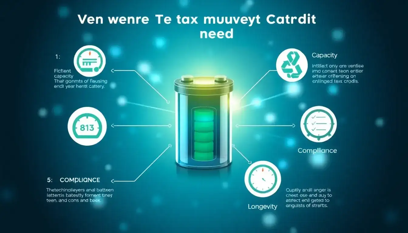 What are the criteria for a battery to qualify for the tax credit