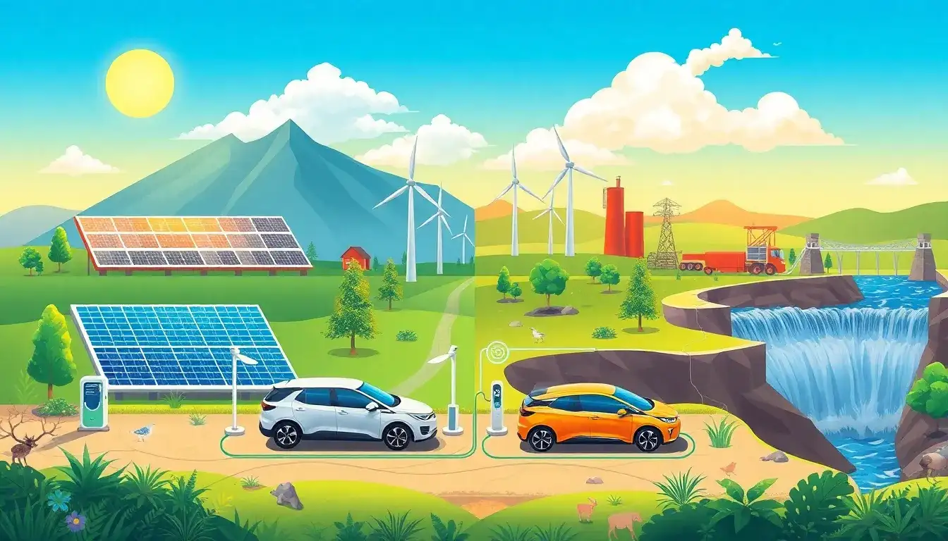 What role does the source of electricity play in the environmental sustainability of electric vehicles