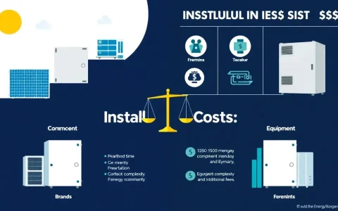 How do installation costs vary between different brands of energy storage systems