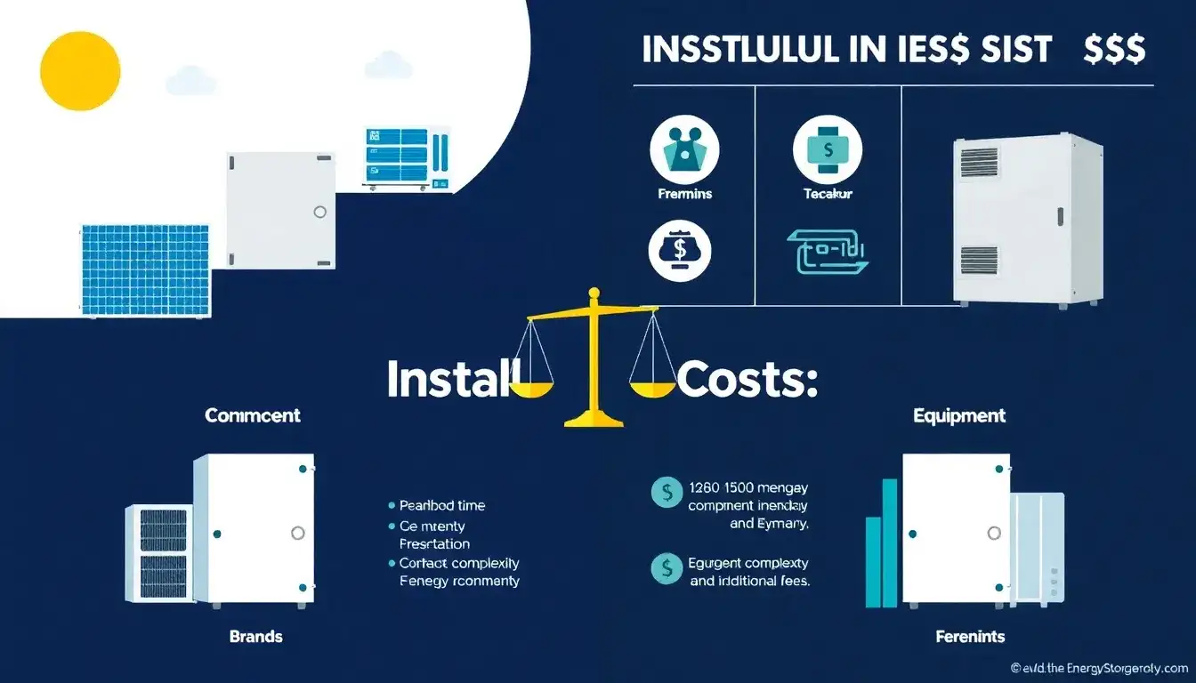 How do installation costs vary between different brands of energy storage systems