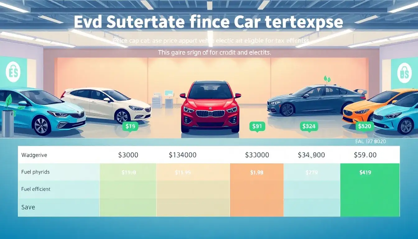 What are the price caps for vehicles eligible for the tax credit