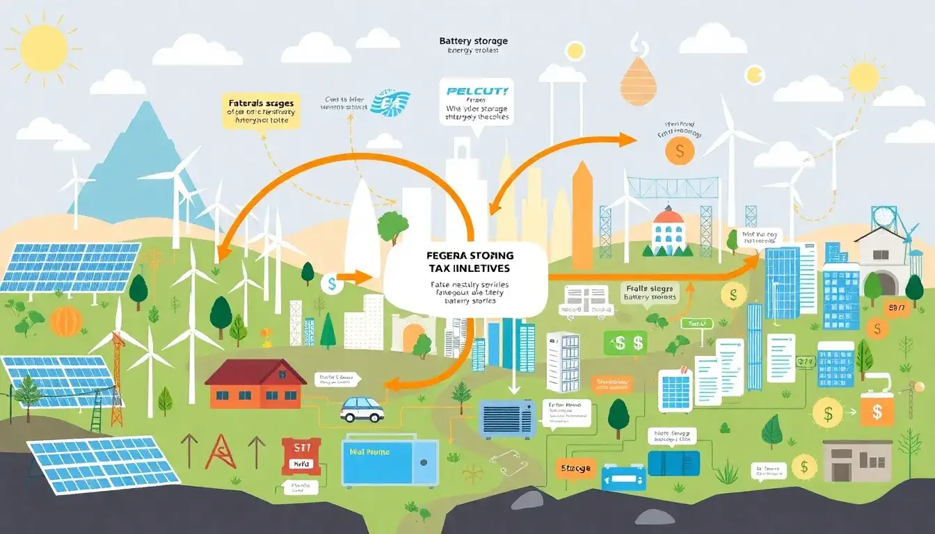 How does the battery storage tax credit interact with state-specific tax incentives