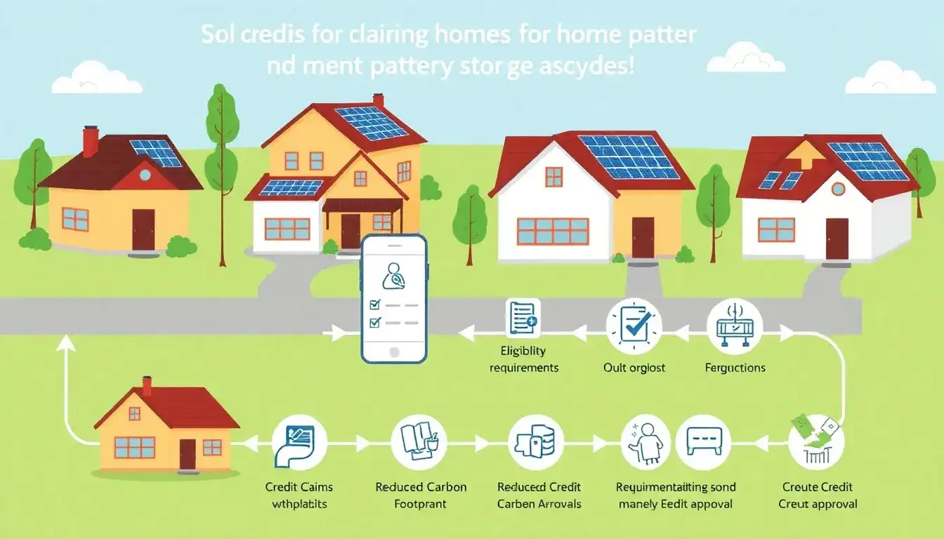 What is the process for claiming credits for multiple homes with battery storage