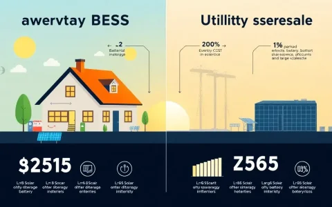What are the average cost differences between residential and utility-scale BESS installations