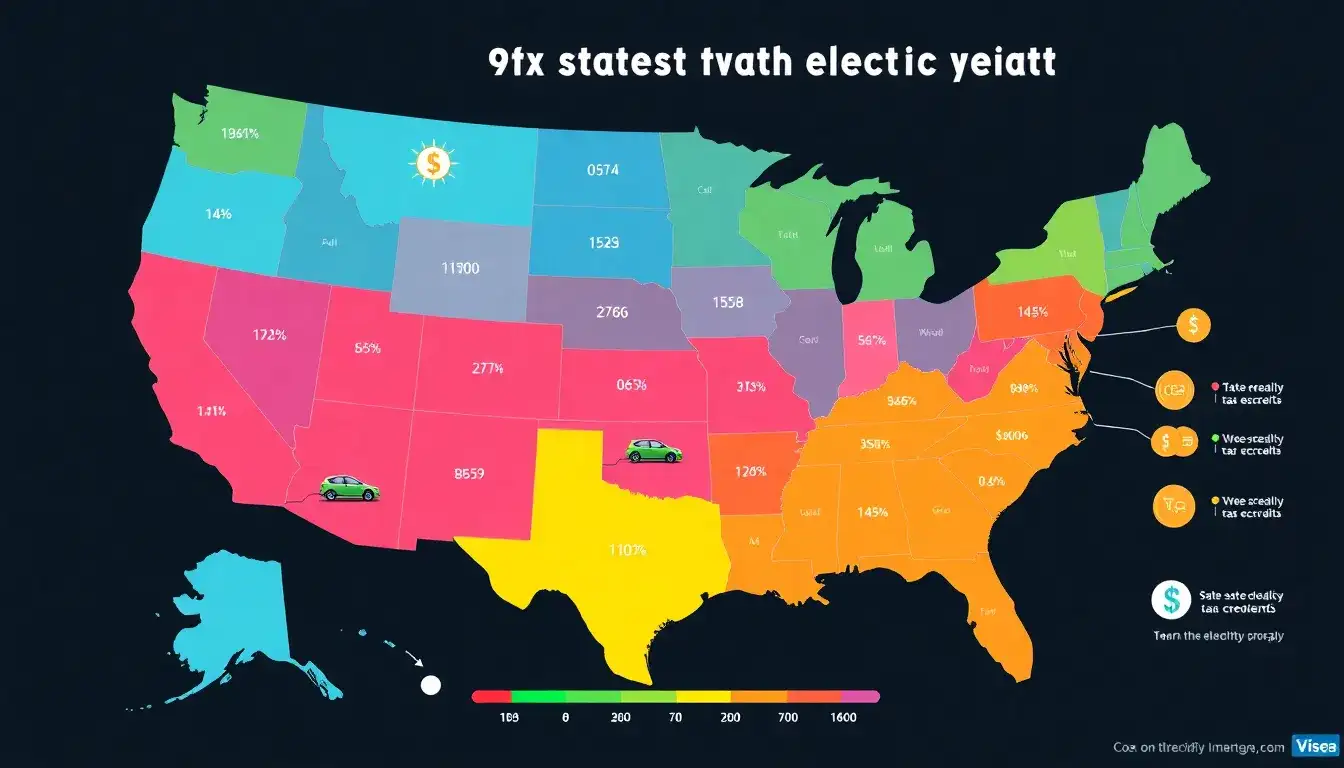 Which states offer the highest state-specific tax credits for electric vehicles