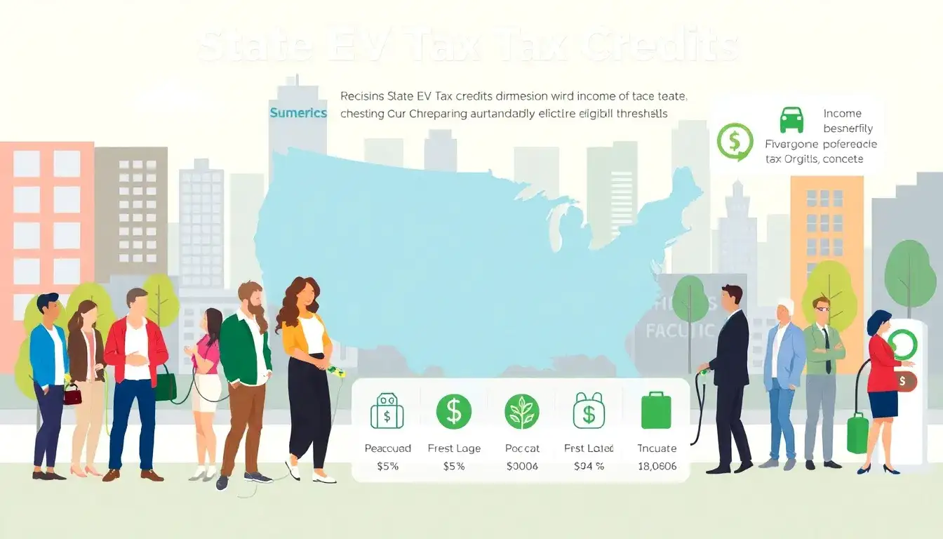 What are the income eligibility thresholds for state EV tax credits