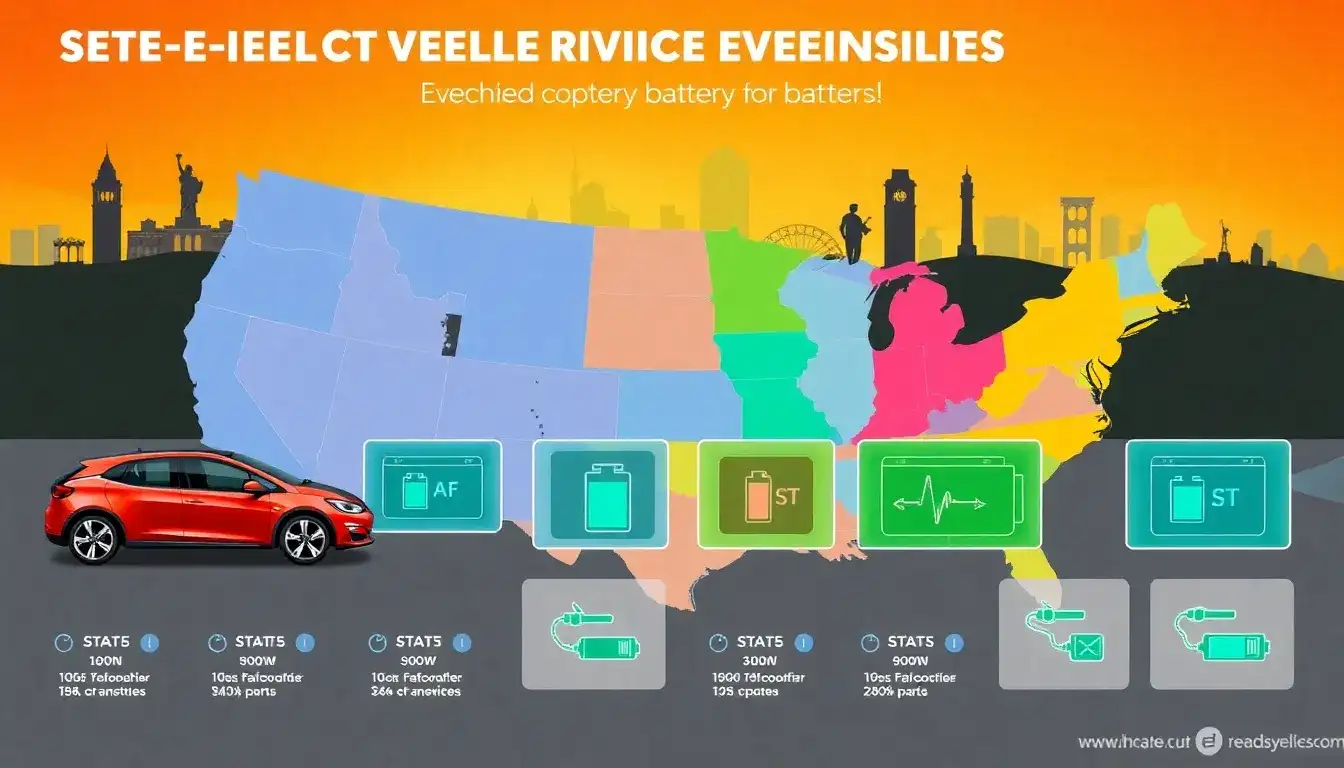 Are there specific battery requirements for state EV tax credits