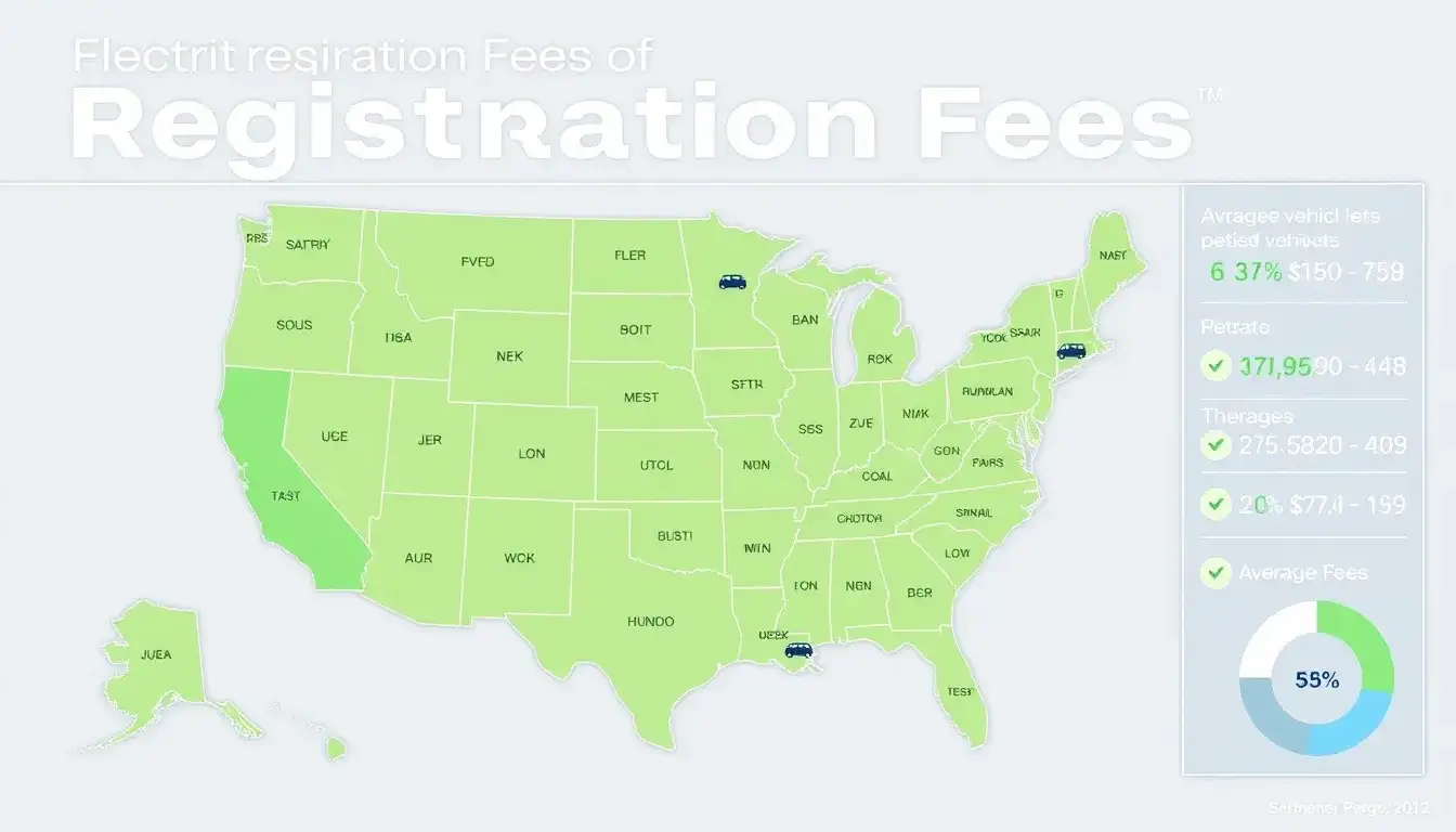 How do the registration fees for electric vehicles compare across different states
