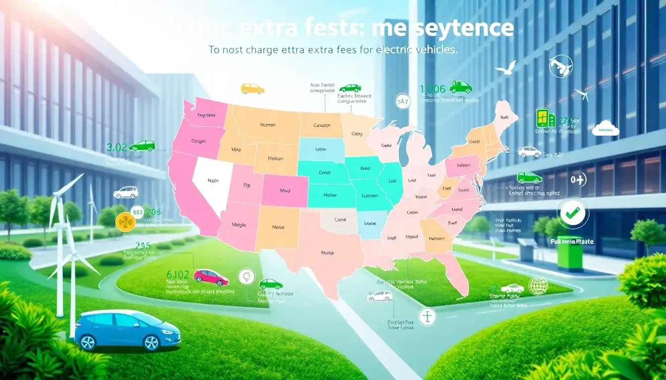 Are there any states that do not charge extra fees for electric vehicles