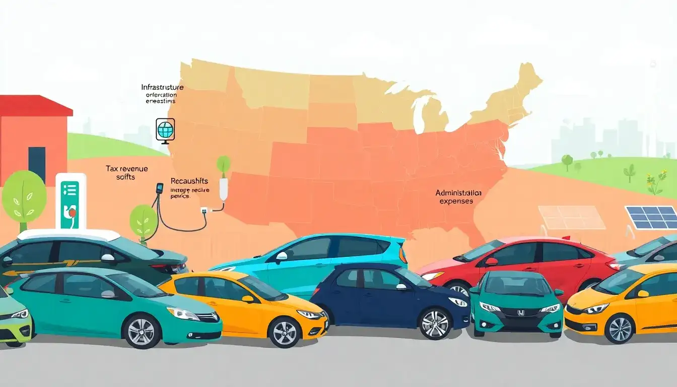 What are the reasons behind the higher registration fees for electric vehicles in some states