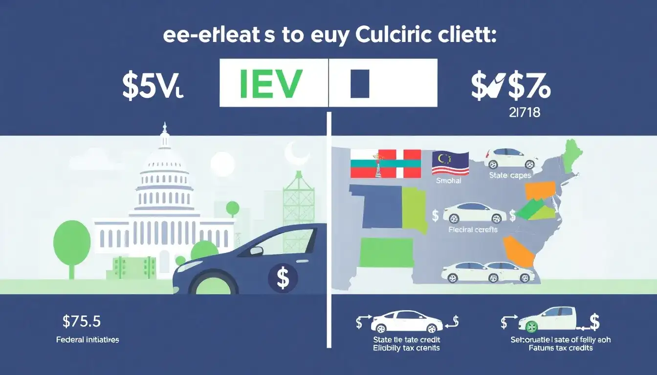 How do state-specific tax credits for EVs differ from federal credits