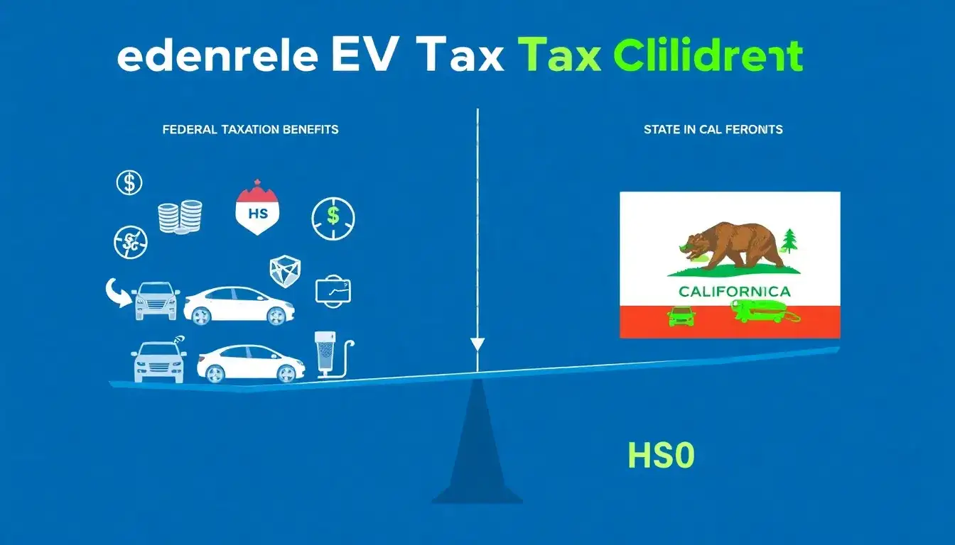 How do federal EV tax credits compare to those in California