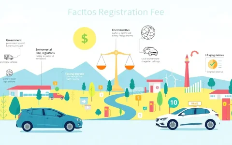 What factors influence the registration fees for electric and hybrid vehicles