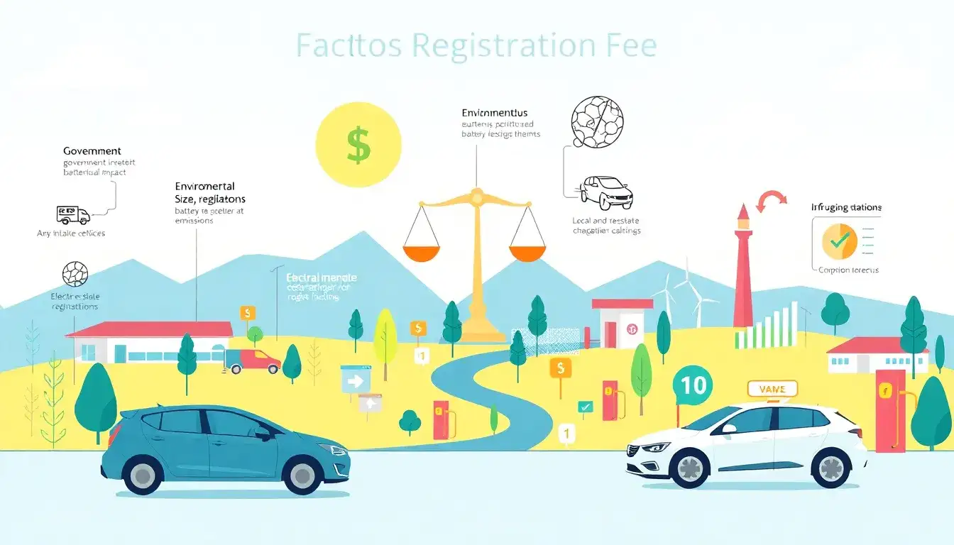 What factors influence the registration fees for electric and hybrid vehicles