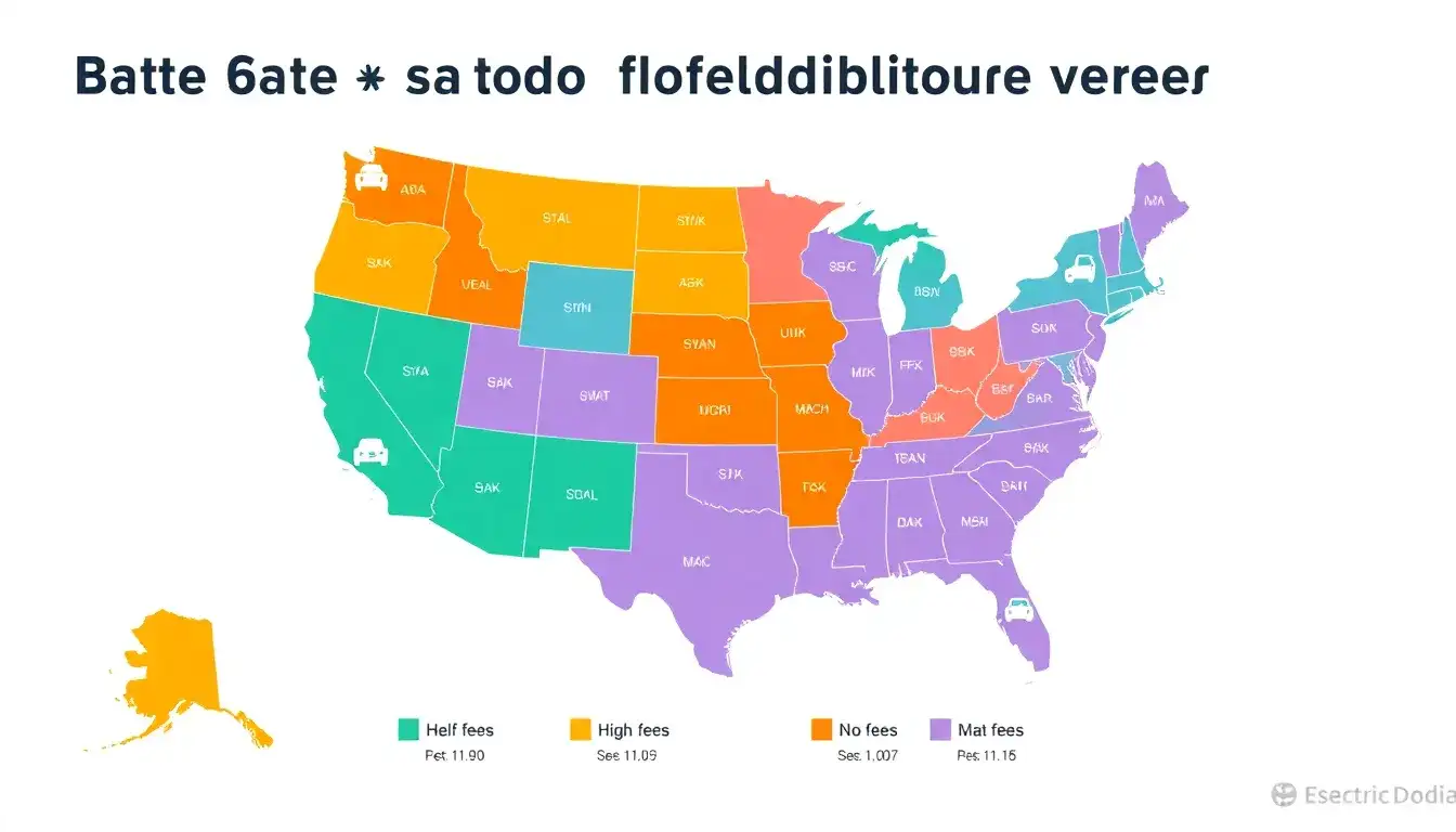 Are there any states that charge no additional fees for electric vehicles