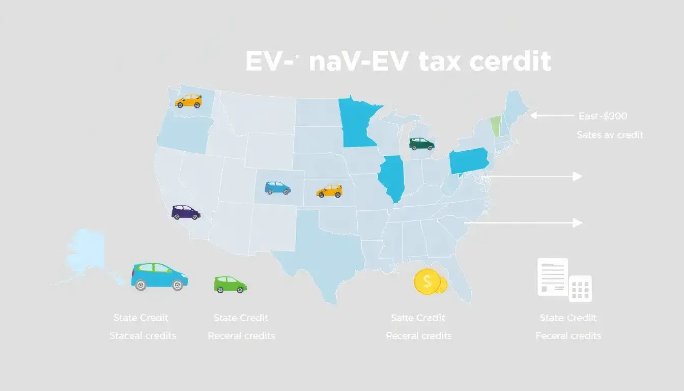 How do state-specific EV tax credits compare to the federal credit