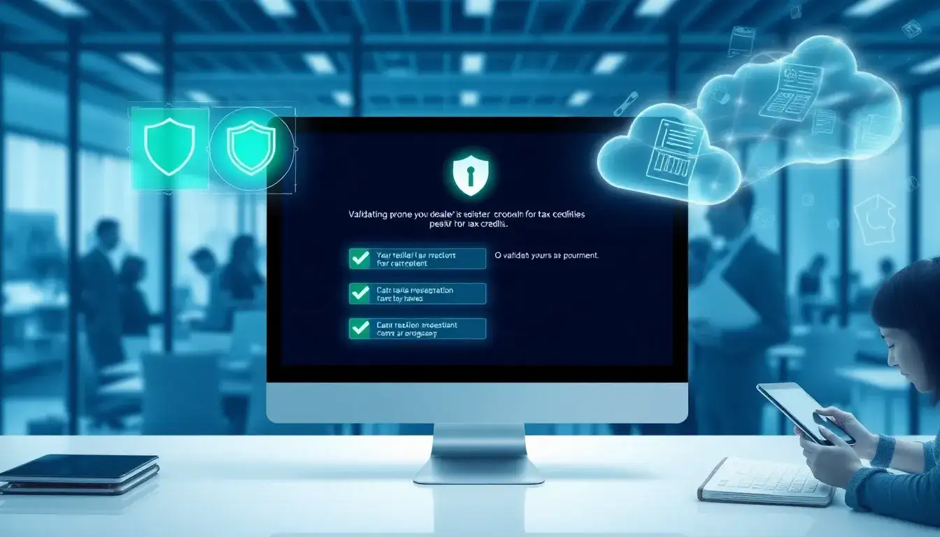 How can I verify if a dealer is registered to accept tax credits