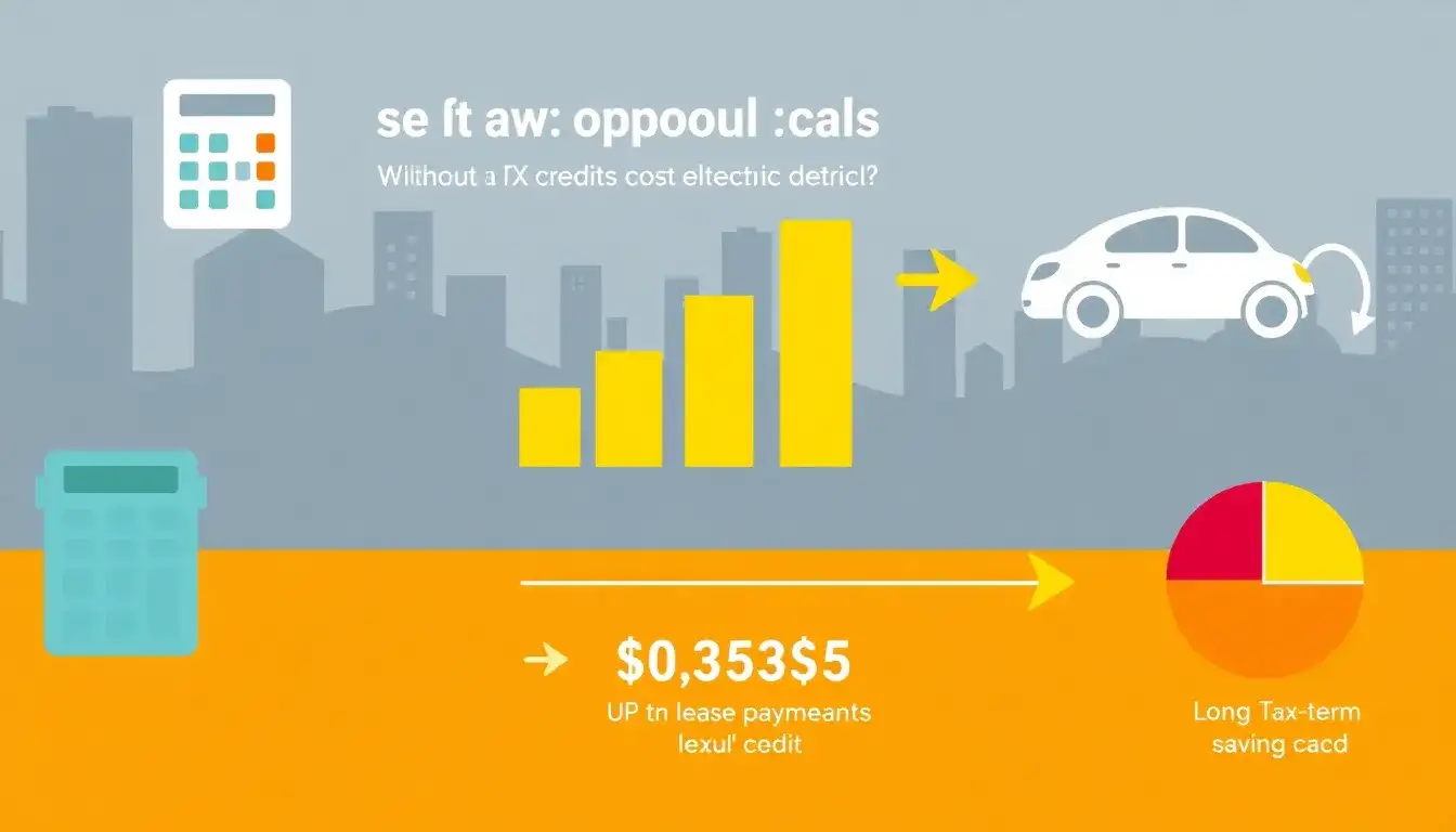 How does the tax credit affect the overall cost of leasing an EV