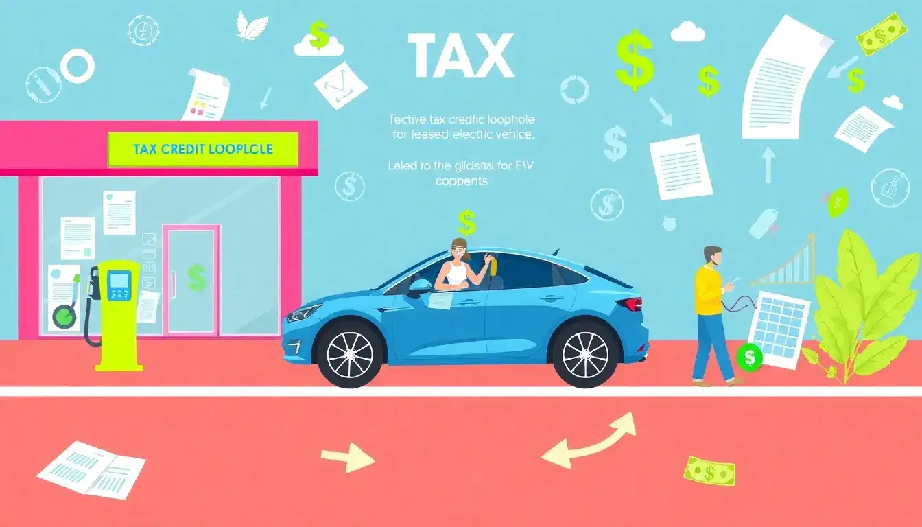 How does the tax credit loophole for leased EVs work