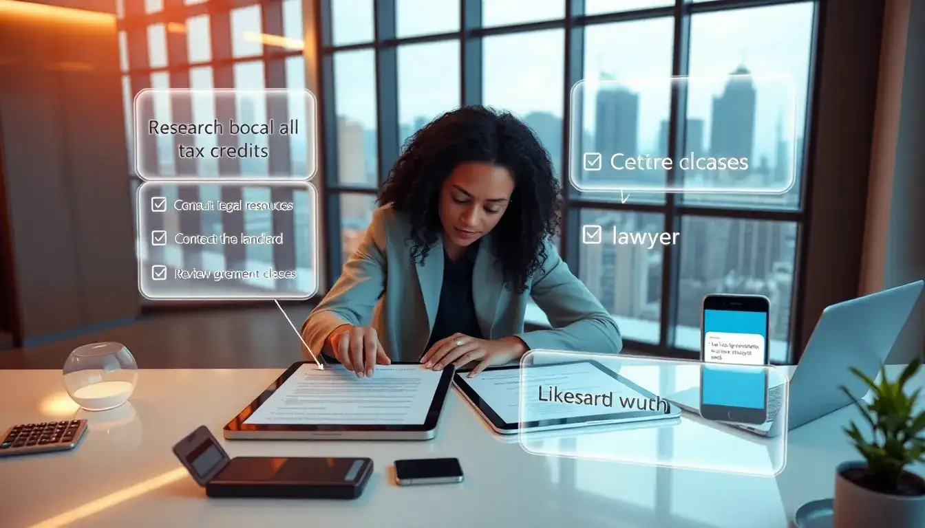 What steps should I take to verify if my lease agreement includes a tax credit