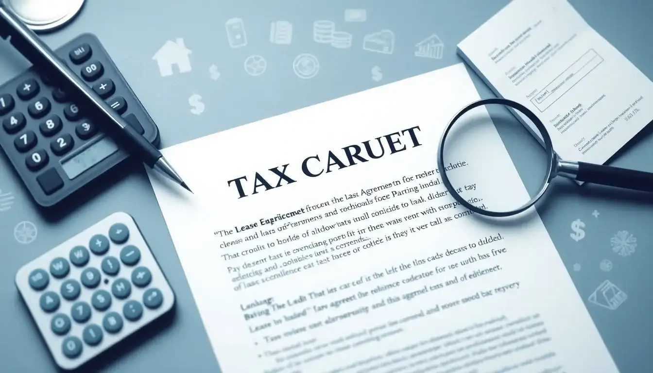 What specific language should be included in the lease to confirm the tax credit