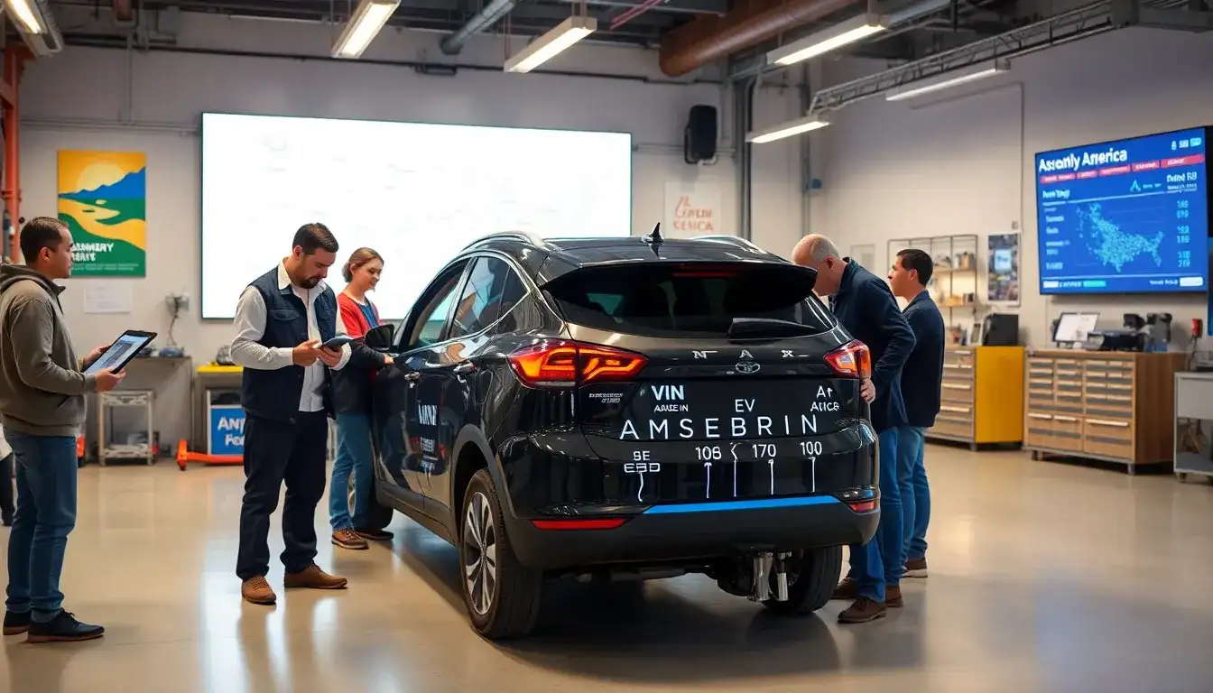 How can I verify if my specific EV model was assembled in North America