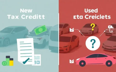 How do the tax credit requirements differ between new and used EVs