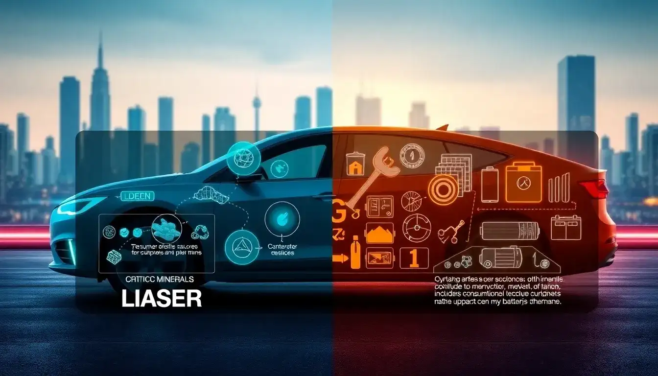 How does the critical mineral requirement differ for leased EVs