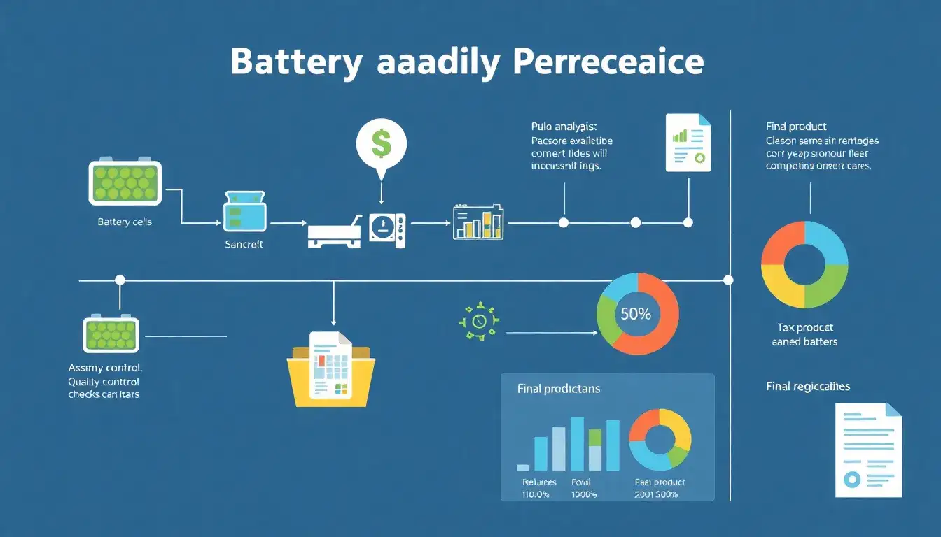 How is the battery assembly percentage calculated for tax credit purposes