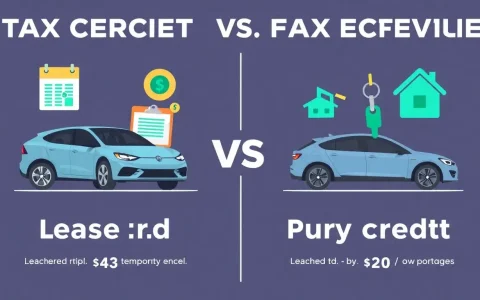 How do the tax credit amounts differ between leased and purchased EVs