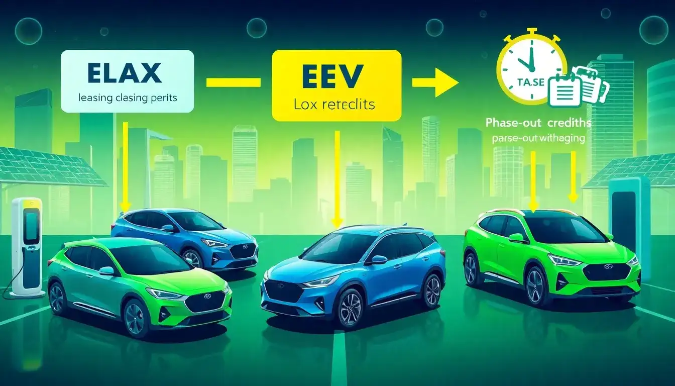 Are there any phase-out rules for tax credits on leased EVs