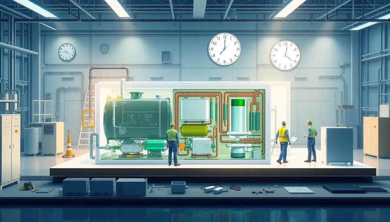 What are the typical installation times for vanadium redox flow batteries