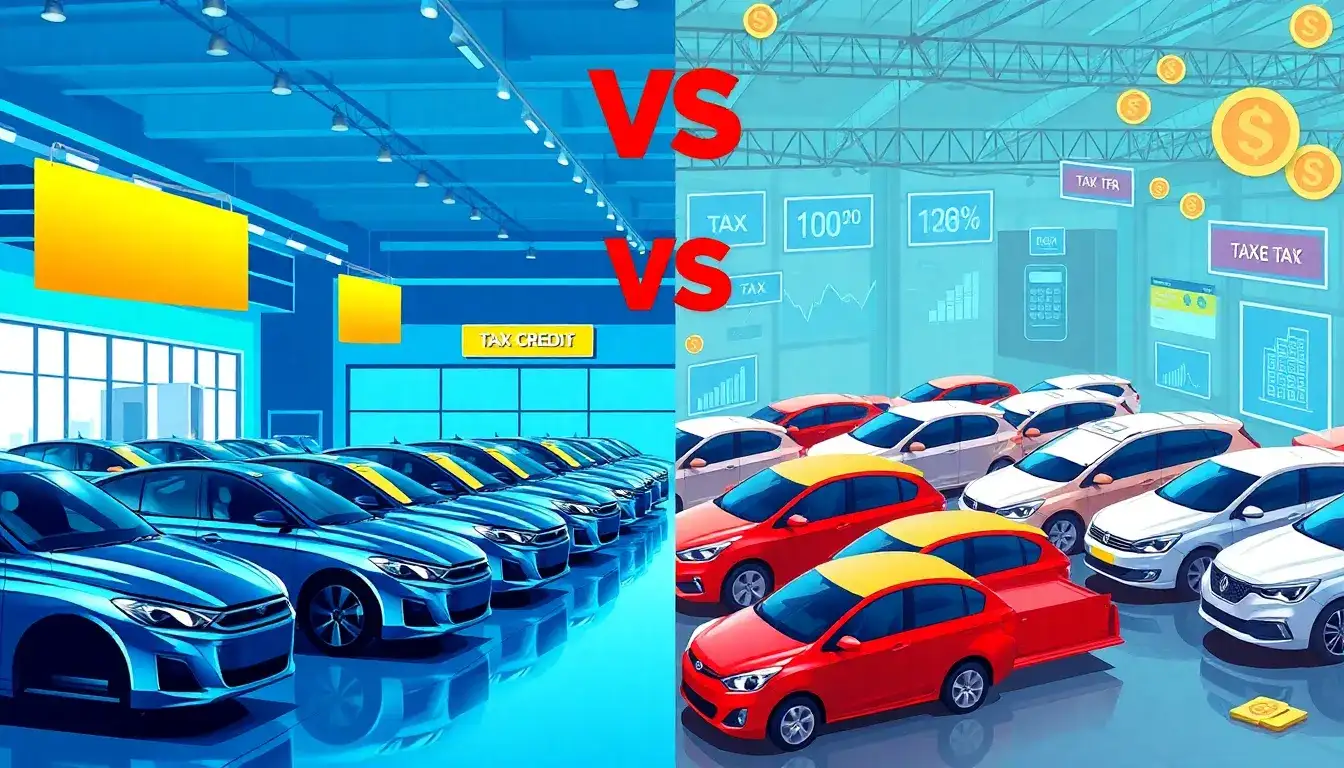 How does the purchase tax credit differ for new versus used vehicles