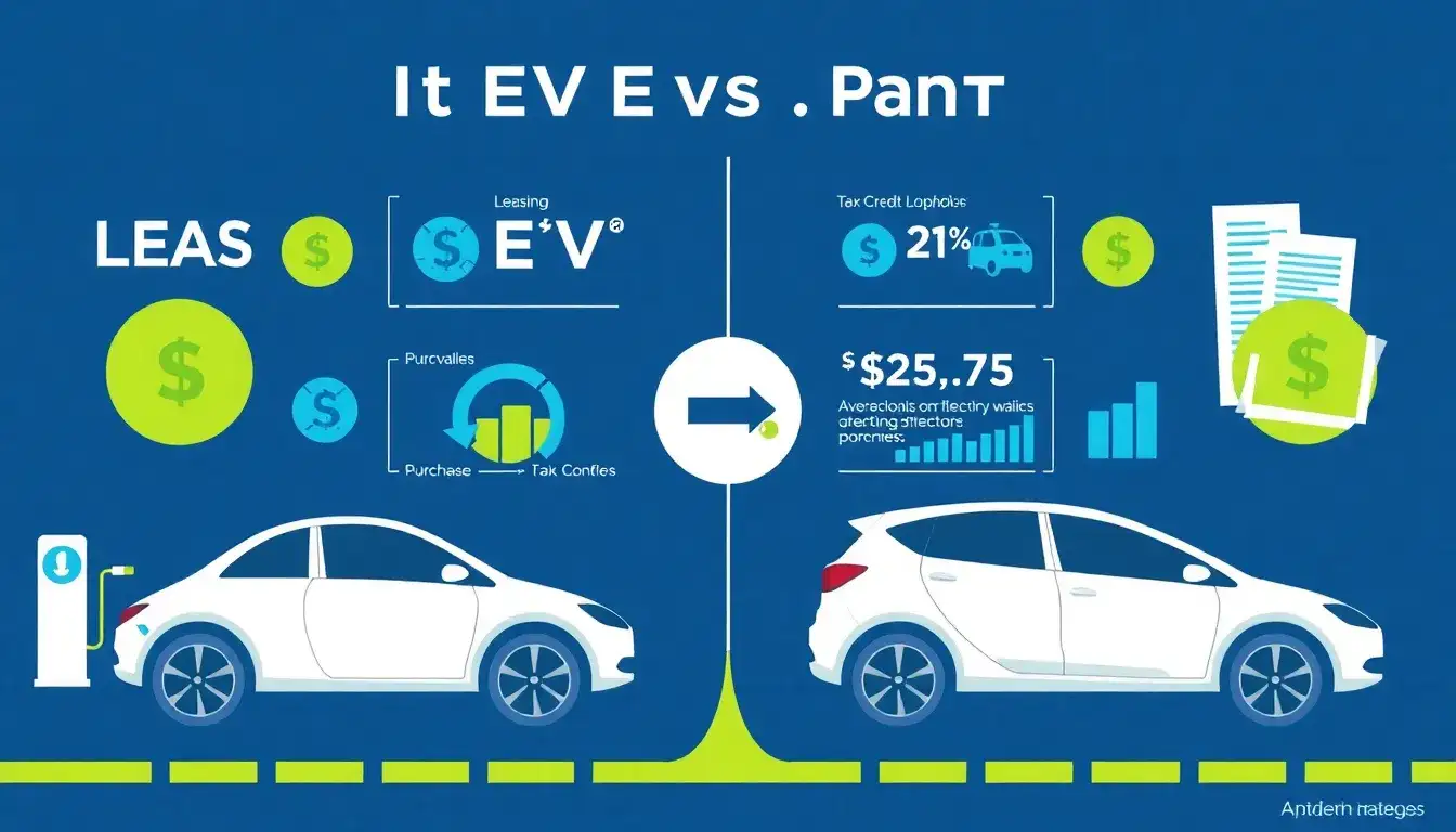 How does the tax credit loophole impact the overall cost of leasing an EV compared to purchasing one
