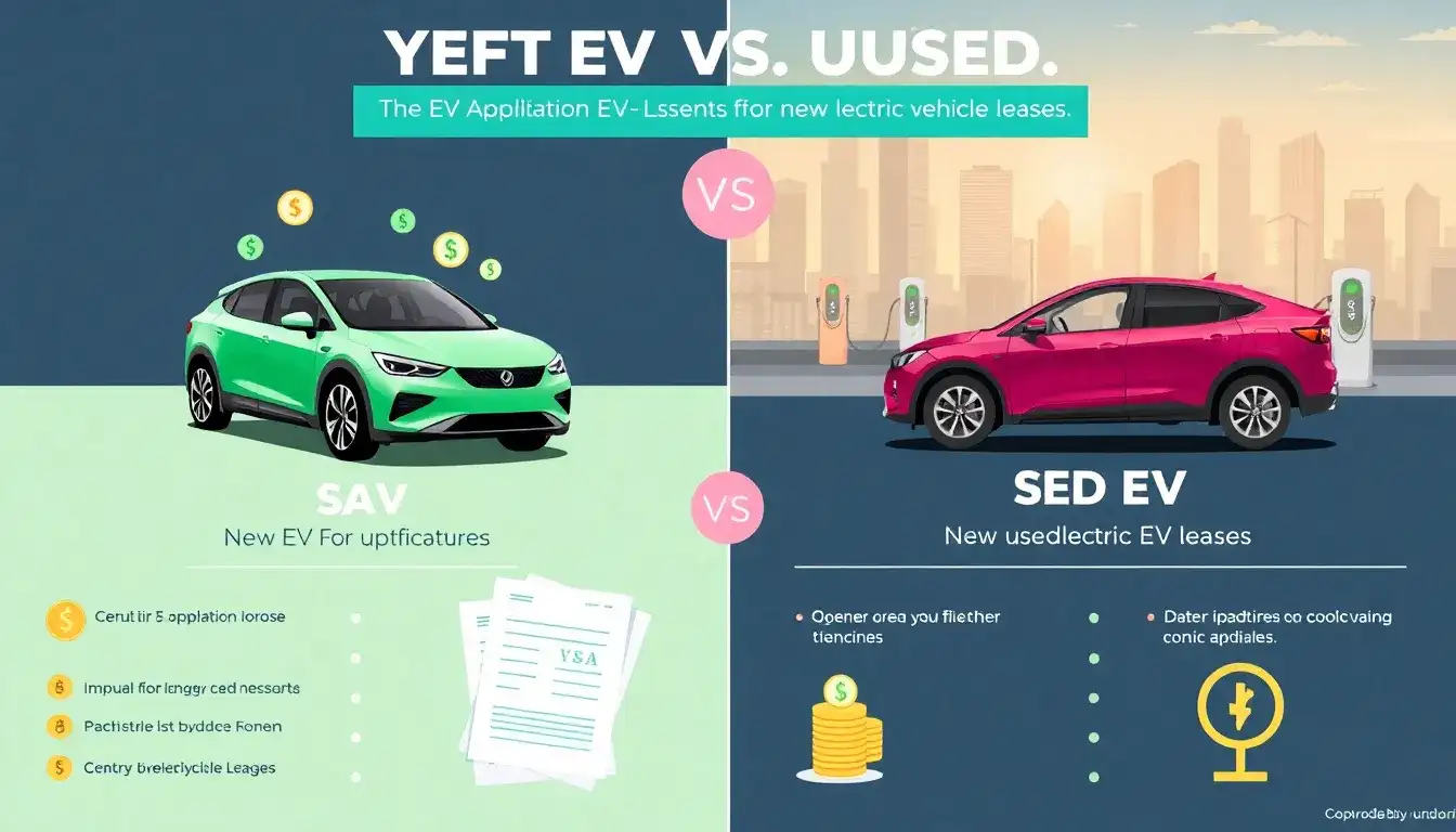 Does the tax credit apply differently to new versus used EV leases