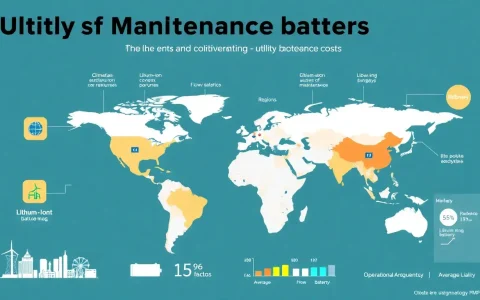 How do the maintenance costs of utility-scale batteries vary by location