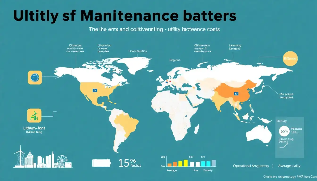 How do the maintenance costs of utility-scale batteries vary by location
