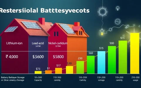 How does the cost of residential battery storage systems vary with different battery chemistries