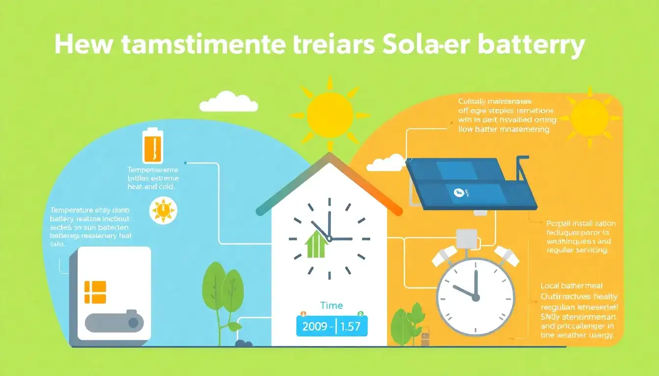 What factors most significantly impact the lifespan of residential solar batteries