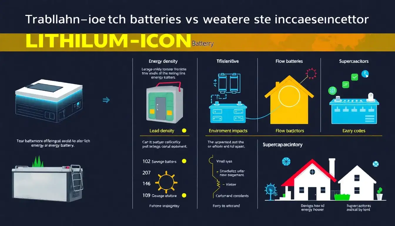 How do lithium-ion batteries compare to other types of residential energy storage systems
