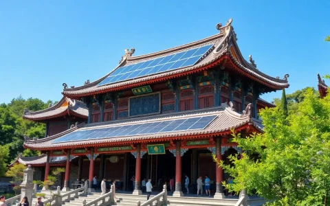 Longshan Temple Implements Solar Panels to Promote Environmental Sustainability