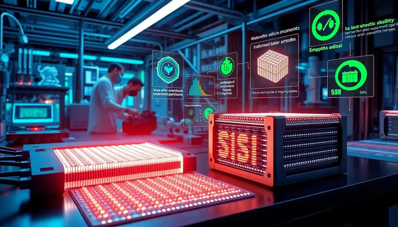 What advancements are being made in silicon anode technology