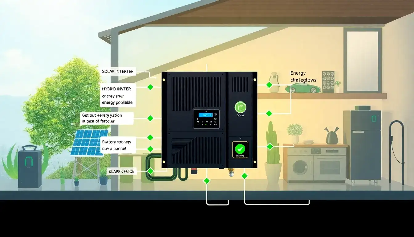 How does a hybrid inverter improve energy efficiency