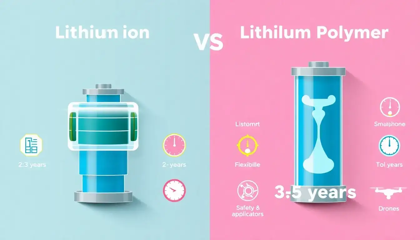 What are the differences in lifespan between lithium-ion and lithium-polymer batteries