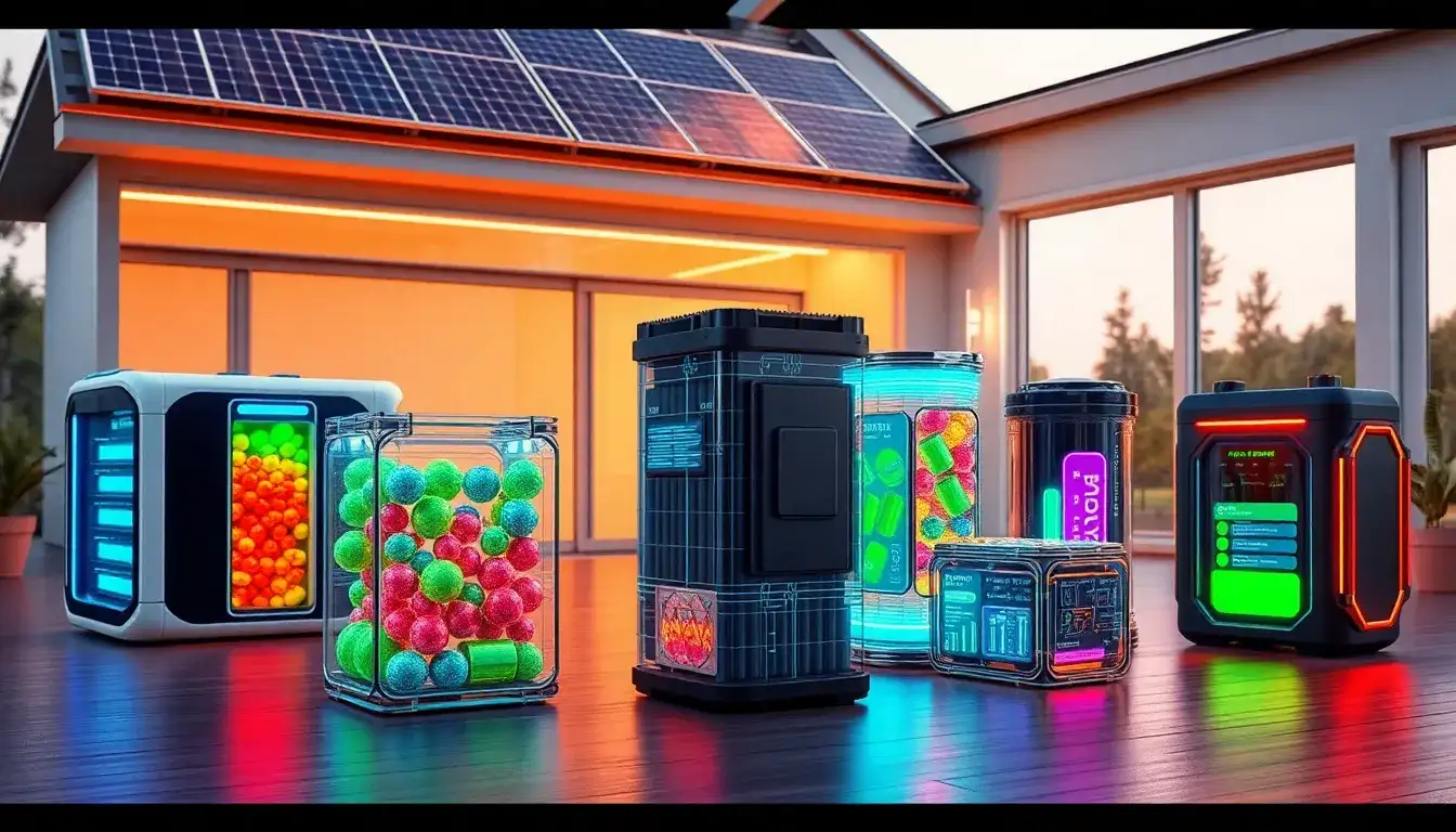 Are there any other battery technologies besides sodium-ion and lithium-ion that show promise for home energy storage