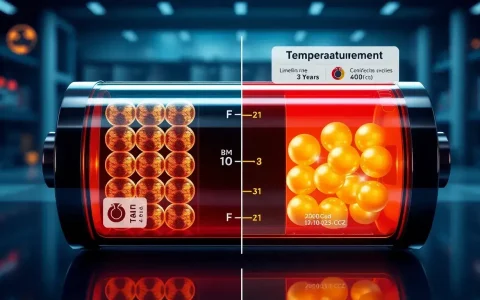 How does temperature specifically affect lithium-ion battery lifespan